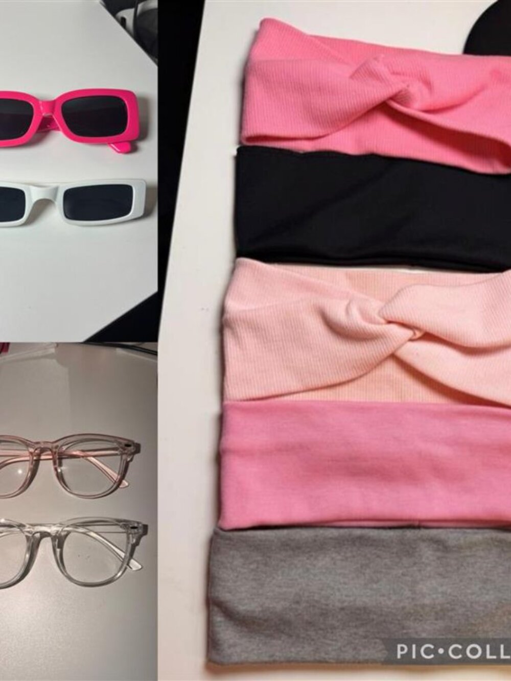 shein bundle headbands and glasses